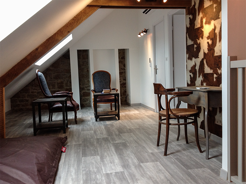 pièce à vivre des combles salon/salle de jeux